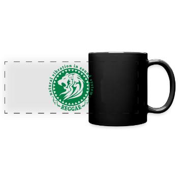 natural vibration in sound system reggae - Mug panoramique uni - noir - Devant