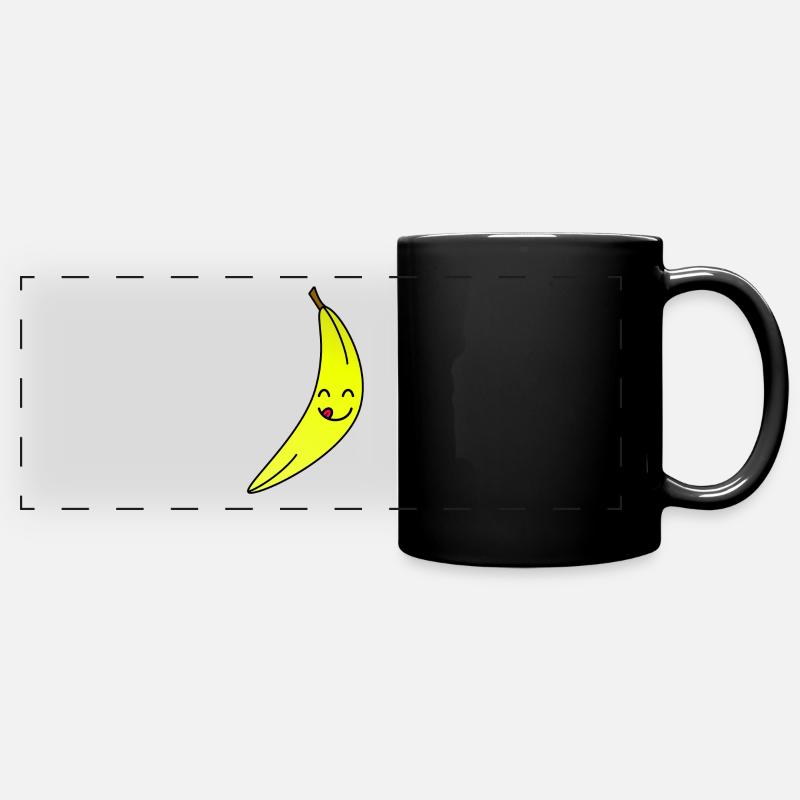 Banane - Panorama-Tasse farbig - Schwarz