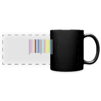 code à barres - Mug panoramique uni - noir - Devant