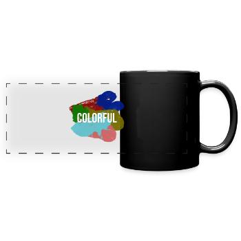 colorful - Full Colour Panoramic Mug - black - Front