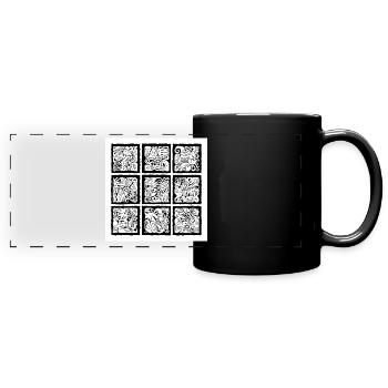 Funny animals - Full Colour Panoramic Mug - black - Front