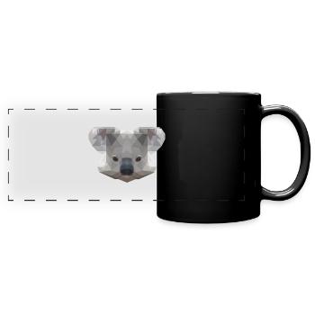 Mr Koala - Panorama-Tasse farbig - Schwarz - Vorne