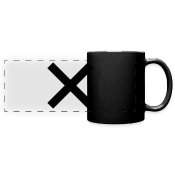 cross - Full Colour Panoramic Mug - black - Front