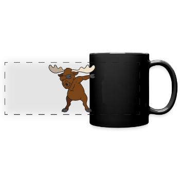 Tamponner, dab, orignal - Mug panoramique uni - noir - Devant