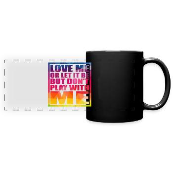 Love Lover Game Feelings - Full Colour Panoramic Mug - black - Front