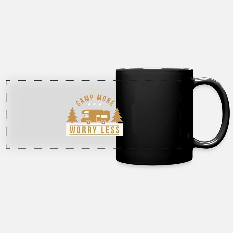 Camper Campen Camper Camping Geschenk - Panorama-Tasse farbig - Schwarz