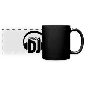 officiel DJ - techno dj musique - Mug panoramique uni - noir - Devant