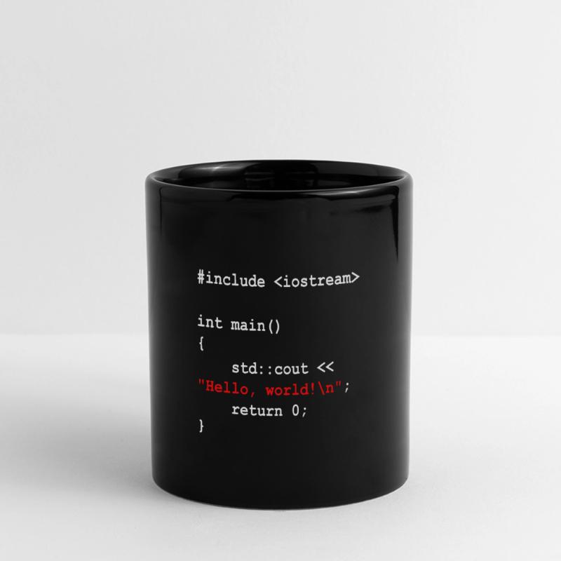 Hello World C ++ Developer Program Gift Full Colour Panoramic Mug