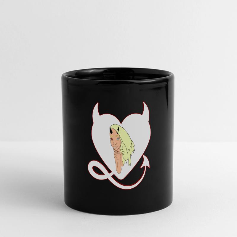 Devil with devil's heart Devil devil's female Full Colour Panoramic Mug