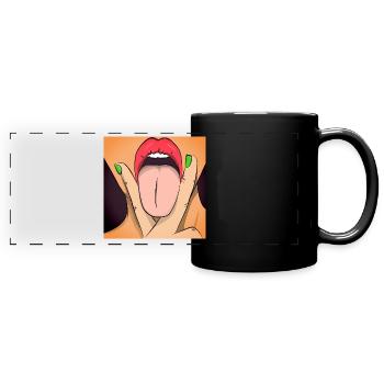 Wanna (obtenir) lécher (ed) - Mug panoramique uni - noir - Devant