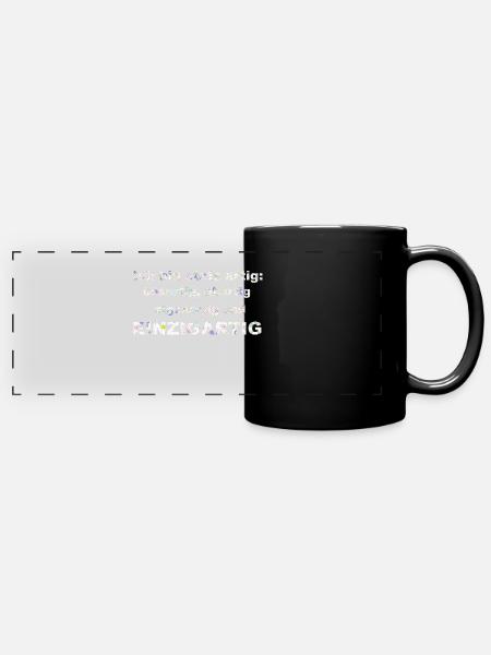 Ich bin artig - Panorama-Tasse farbig - Schwarz