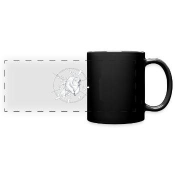 Ours de glace - Mug panoramique uni - noir - Devant