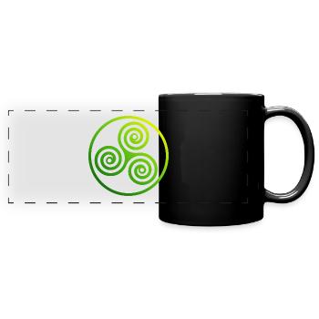 Symbole celtique femelle puissance poison triskelion - Mug panoramique uni - noir - Devant