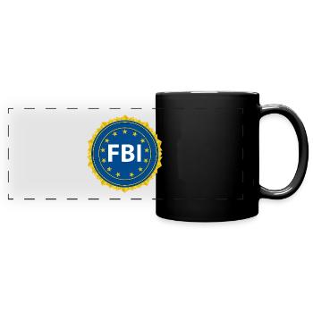 Sceau du FBI - Mug panoramique uni - noir - Devant