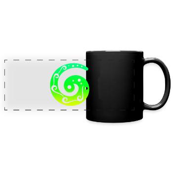 Maori Koru Art Polynesien Tribal Tattoo Geschenk - Panorama-Tasse farbig - Schwarz - Vorne