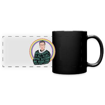 Politics USA democrats - Full Colour Panoramic Mug - black - Front