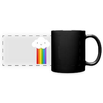 Cloud - Full Colour Panoramic Mug - black - Front