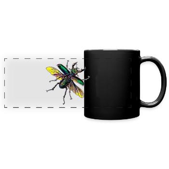 hirschkäfer - Panorama-Tasse farbig - Schwarz - Vorne