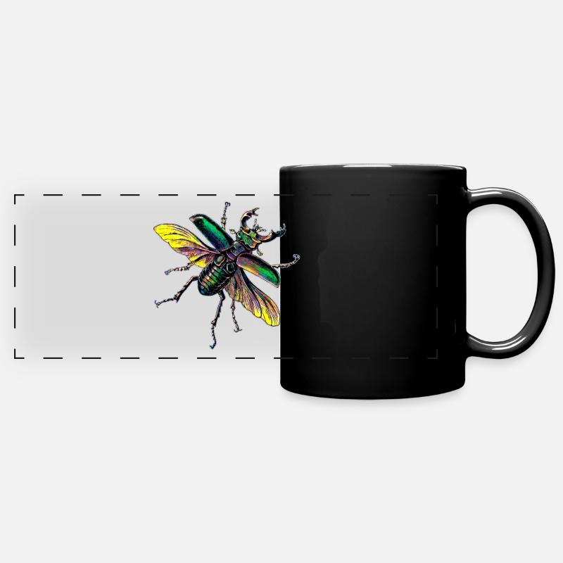 hirschkäfer - Panorama-Tasse farbig - Schwarz