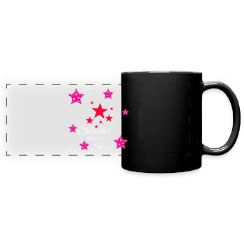 Shine like a star - Panorama-Tasse farbig - Schwarz - Vorne