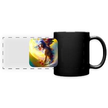 Surfing Haven - Panorama-Tasse farbig - Schwarz - Vorne
