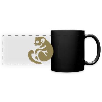 Loris Slowlori Silhouette Säugetier - Panorama-Tasse farbig - Schwarz - Vorne