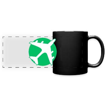 Air travel - Full Colour Panoramic Mug - black - Front