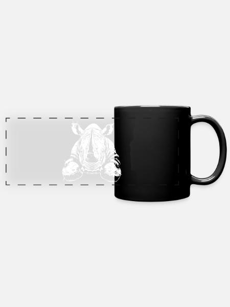 Rhino Boxer Arts Martiaux MMA - Mug panoramique uni - noir