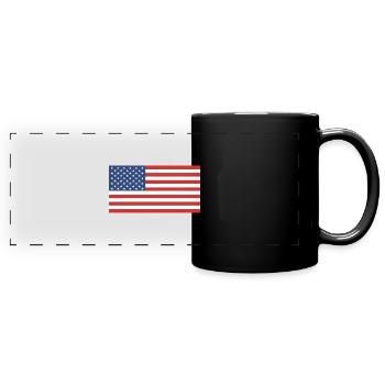 American flag - Full Colour Panoramic Mug - black - Front