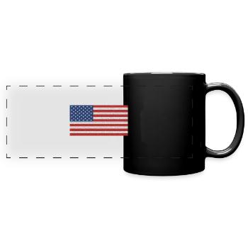 American Flag - Full Colour Panoramic Mug - black - Front