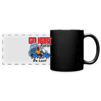 go Kart - Full Colour Panoramic Mug - black - Front