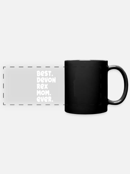Devon Rex - Panorama-Tasse farbig - Schwarz