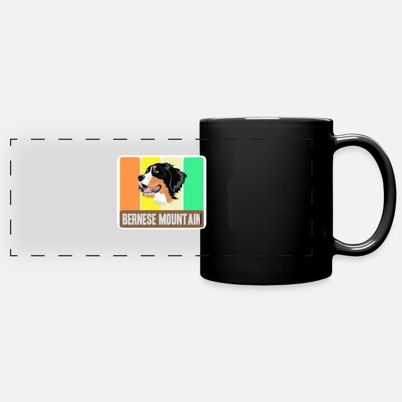 Chien de montagne bernois - Mug panoramique uni - noir