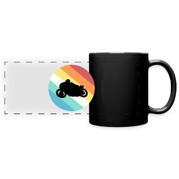 motorcycle - Full Colour Panoramic Mug - black - Front
