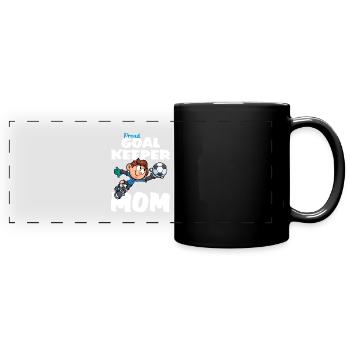Fière gardienne de but Maman Torhüter Mama - Mug panoramique uni - noir - Devant