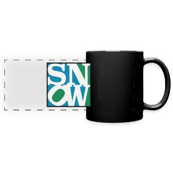 SNoW - LoVE Modern Art - Panorama-Tasse farbig - Schwarz - Vorne