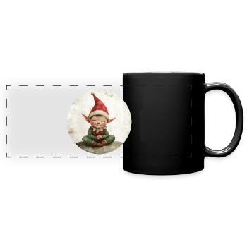 Christmas Elf - Full Colour Panoramic Mug - black - Front