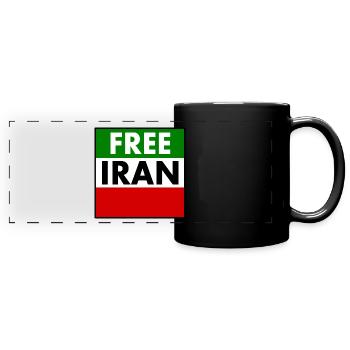 Free iran - Mug panoramique uni - noir - Devant
