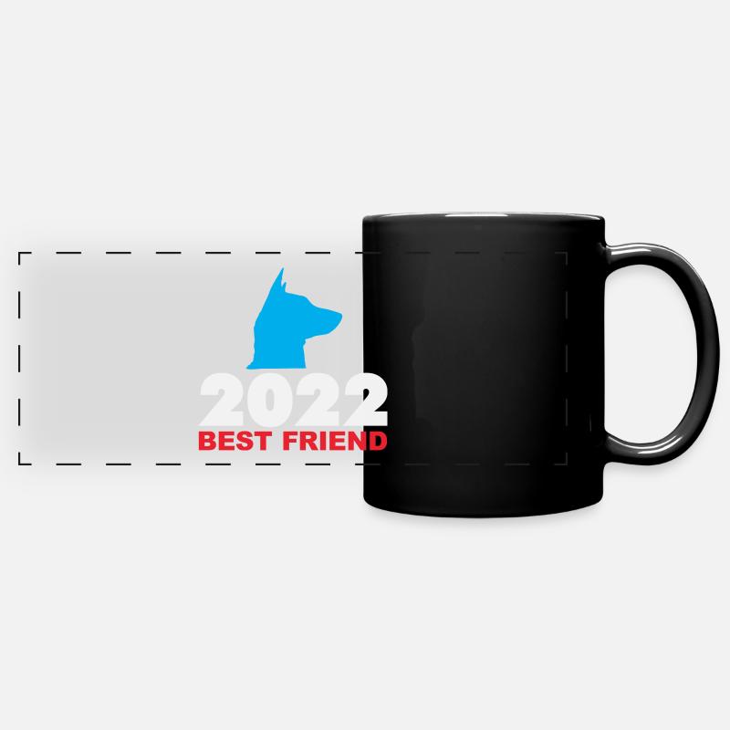 Das beste Freund Maskottchen 2022 - Panorama-Tasse farbig - Schwarz
