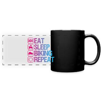 motorcycle - Full Colour Panoramic Mug - black - Front