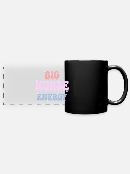 Energische Krankenschwester Krankenschwester - Panorama-Tasse farbig - Schwarz