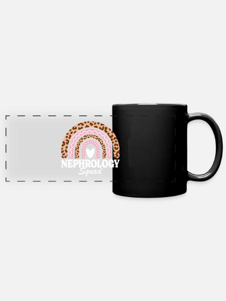 Regenbogen-Nephrologie-Krankenschwester-Team - Panorama-Tasse farbig - Schwarz