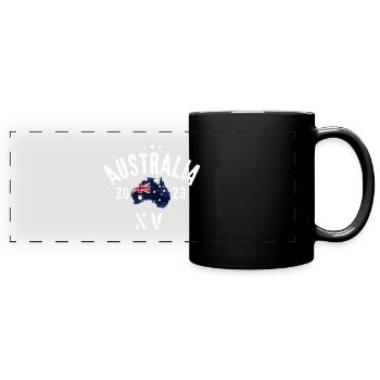 Australia XV rugby team - Full Colour Panoramic Mug - black - Front