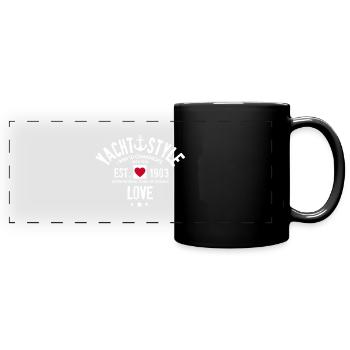 Yacht style Love - Mug panoramique uni - noir - Devant