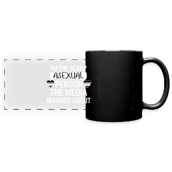 Ace Pride Month Asexuell Herz Geschenk LGBTQ - Panorama-Tasse farbig - Schwarz - Vorne