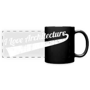 Architecture Love - Full Colour Panoramic Mug - black - Front