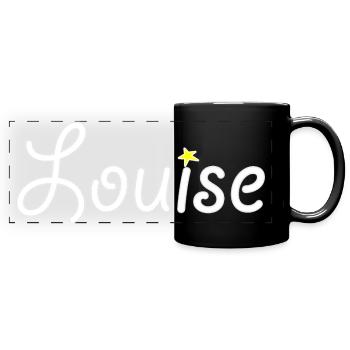 Louise - Mug panoramique uni - noir - Devant