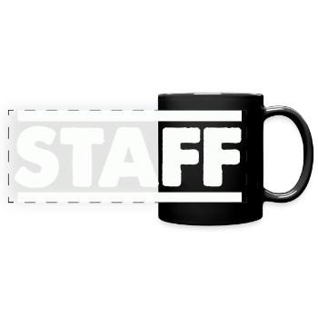 Staff Schriftzug Bold Kontrast - Panorama-Tasse farbig - Schwarz - Vorne