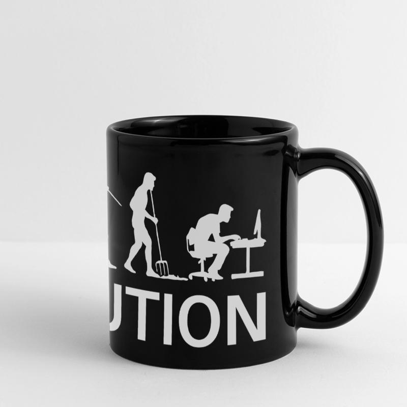 Programmierer Evolution Informatiker Entwickler Panorama-Tasse farbig