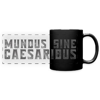 Mundus Sine Caesaribus Quote Latin - Full Colour Panoramic Mug - black - Front